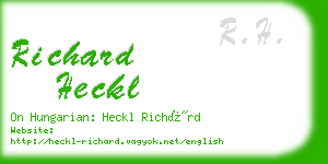 richard heckl business card
